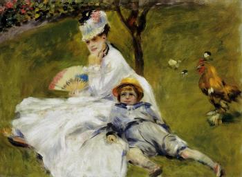 皮埃爾 奧古斯特 雷諾阿 Camille Monet and Her Son Jean in the Garden at Argenteuil 皮埃爾 奧古斯特 雷諾阿 Camille Monet and Her Son Jean in the Garden at Argenteuil
